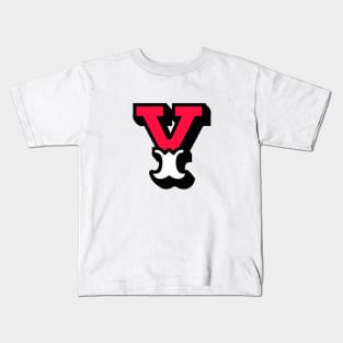 Monogram Y - Alphabet Scrapbooking Red/White Circus Style Kids T-Shirt